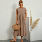 Inês - Vestido Midi em Algodão com Bolsos