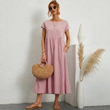 Inês - Vestido Midi em Algodão com Bolsos