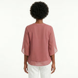Francisca - Blusa com Mangas de Folhos