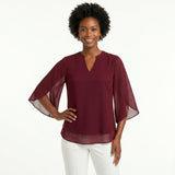 Francisca - Blusa com Mangas de Folhos