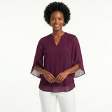 Francisca - Blusa com Mangas de Folhos
