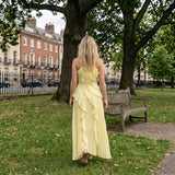 Leonor | Vestido Plissado com Folhos Elegante