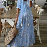 Luna - Vestido Midi de Estilo Boho Sem Esforço